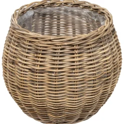Homeville Kurv rund kubu rattan ø43x35cm