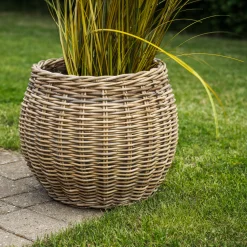 Homeville Kurv rund kubu rattan ø43x35cm