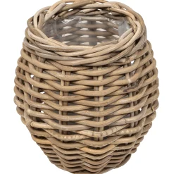 Homeville Kurv rund kubu rattan ø20x20cm