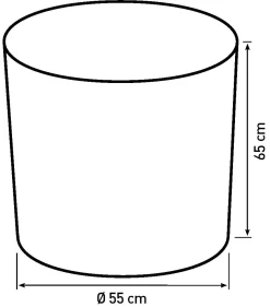 Homeville Kurv rund med håndtag ø55x65cm