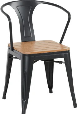 Homeville LaCroix havemøbelsæt sort/træ