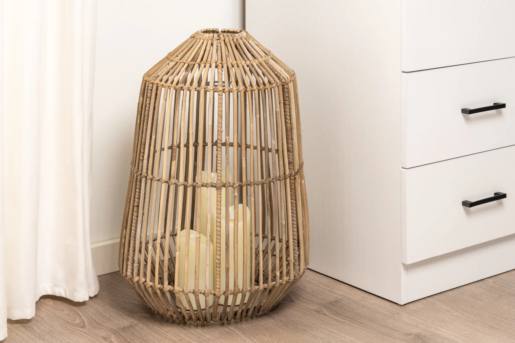 Homeville Lampeskærm natur kubu rattan ø38cm