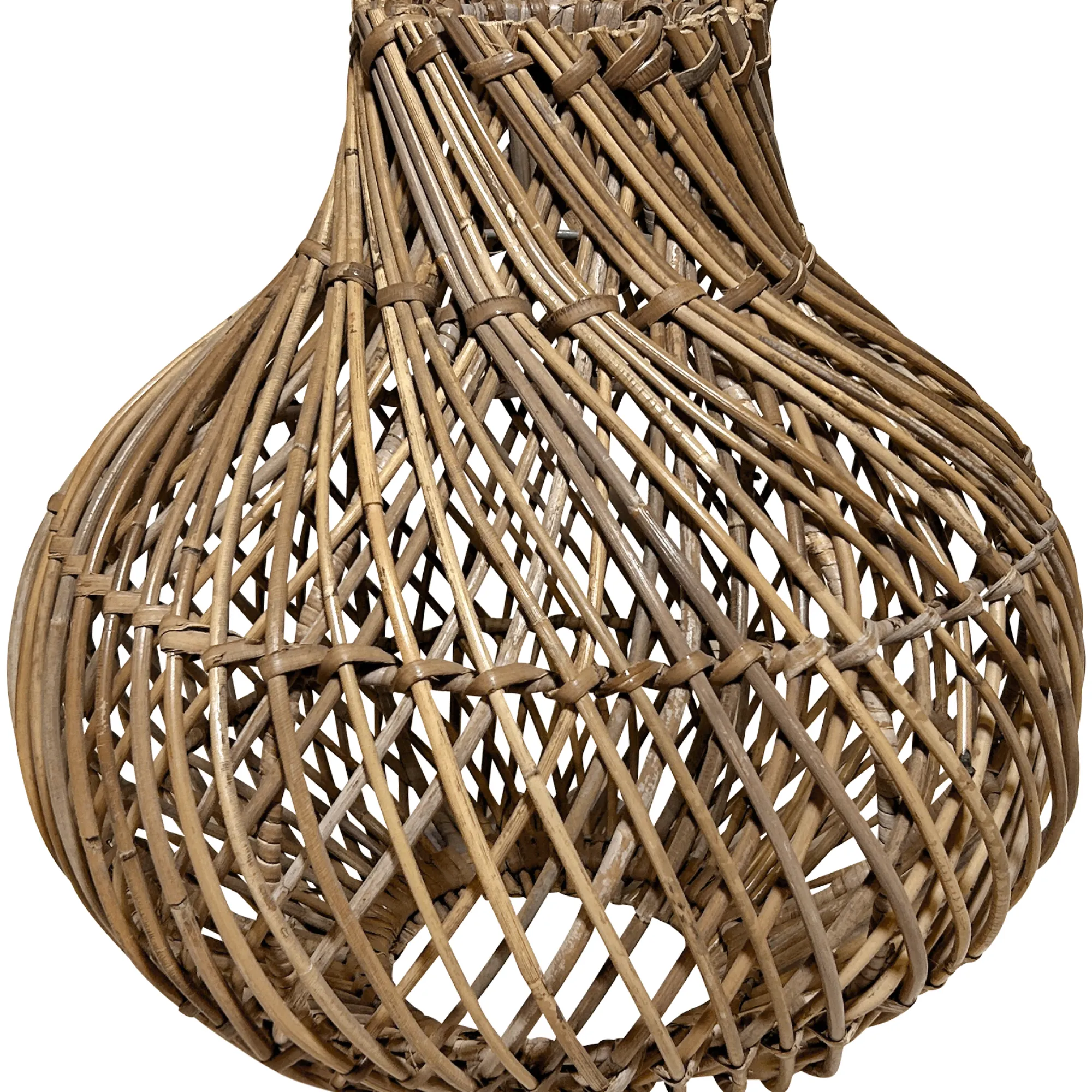 Homeville Lampeskærm oval natur kubu rattan ø38cm