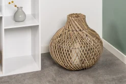 Homeville Lampeskærm oval natur kubu rattan ø38cm