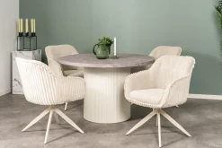 Homeville Laura med drejefunktion imiteret pels beige