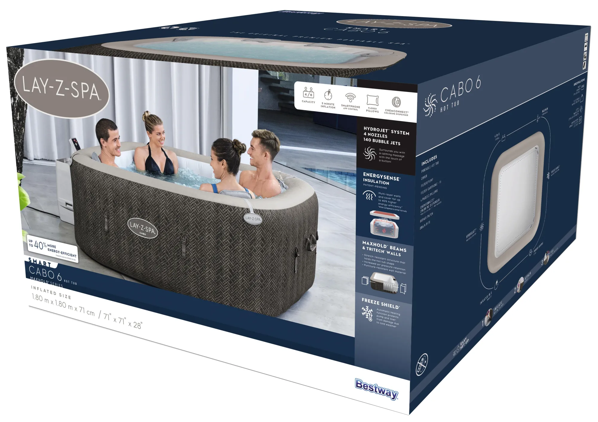 Bestway Lay-Z Spa Cabo HydroJet