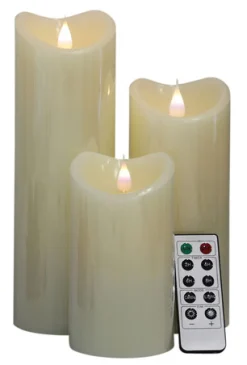 Moreland LED vokslyssæt ivory