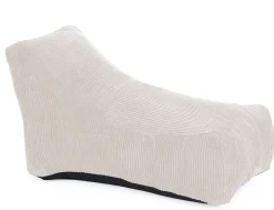 Homeville Lounge sækkestol fløjl creme