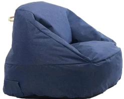 Homeville Lounge sækkestol med armlæn denim