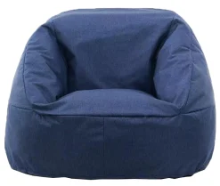 Homeville Lounge sækkestol med armlæn denim