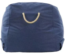 Homeville Lounge sækkestol med armlæn denim
