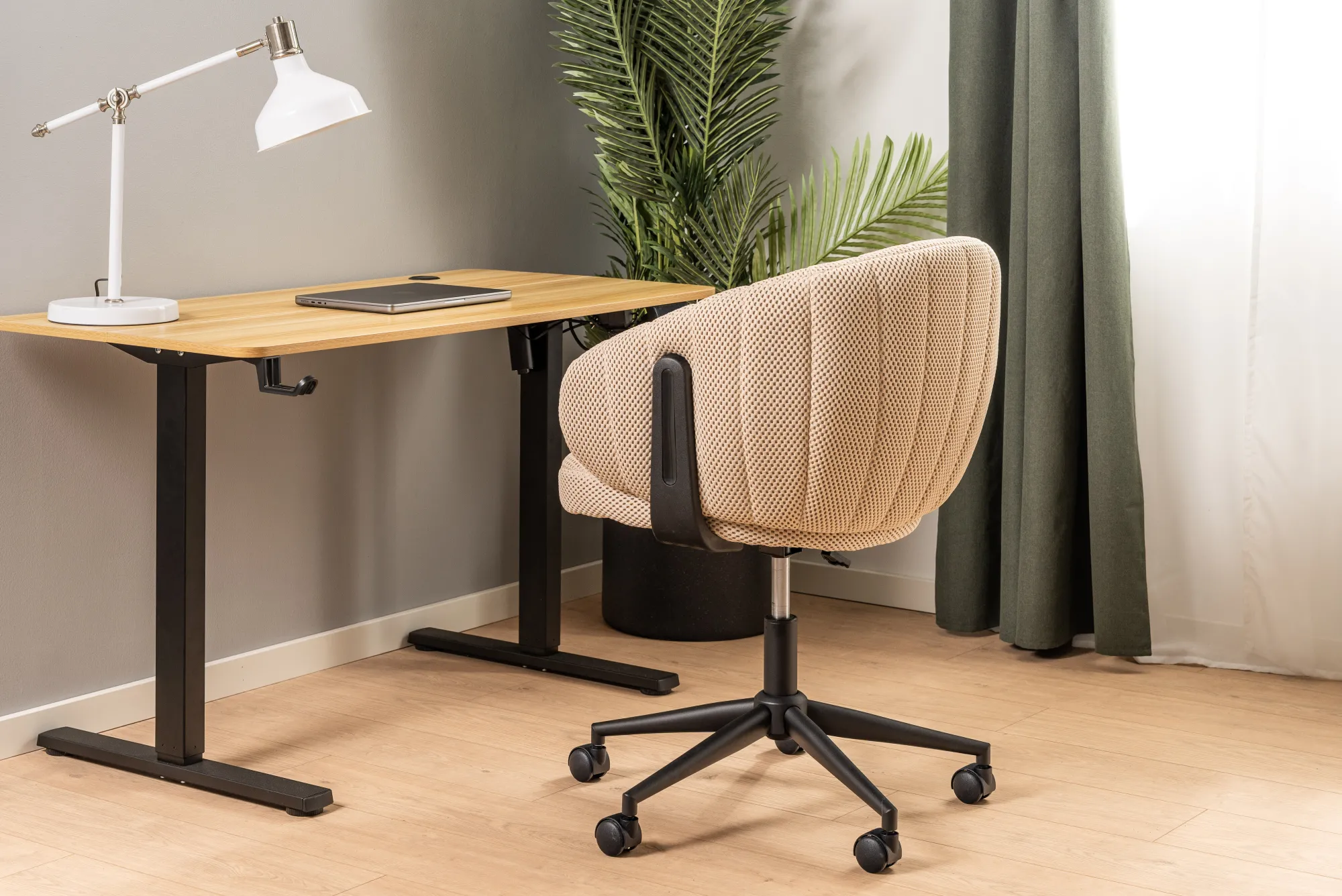 Homeville Luca vaffelvævet beige/sort