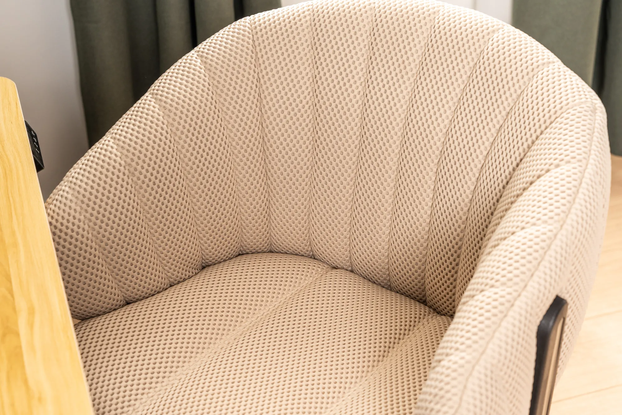 Homeville Luca vaffelvævet beige/sort