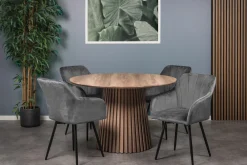 Homeville Lucy med drejefunktion velour mørkegrå