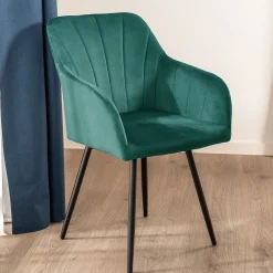 Homeville Lucy med drejefunktion velour mørkegrøn