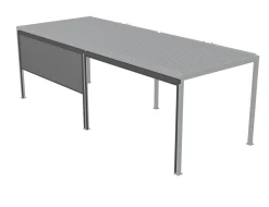Essence Manuel sidevæg til pergola med lameltag antracitgrå