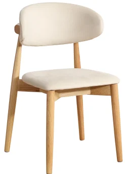 Homeville Martha velour hvid/træ natur