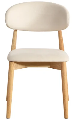 Homeville Martha velour hvid/træ natur