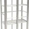 Moreland Minidrivhus med hjul poly sølv 77,6x41,5x151,1cm