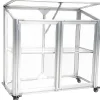 Moreland Minidrivhus med hjul poly sølv 77,6x41,5x71,1cm