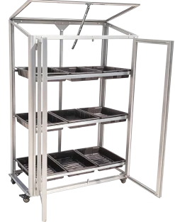Moreland Minidrivhus med hjul sølv 77,6x41,5x111,1cm.
