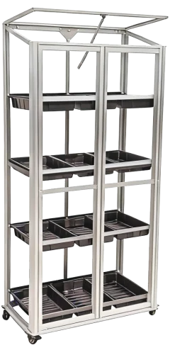 Moreland Minidrivhus poly sølv 77,6x41,5x151,1cm
