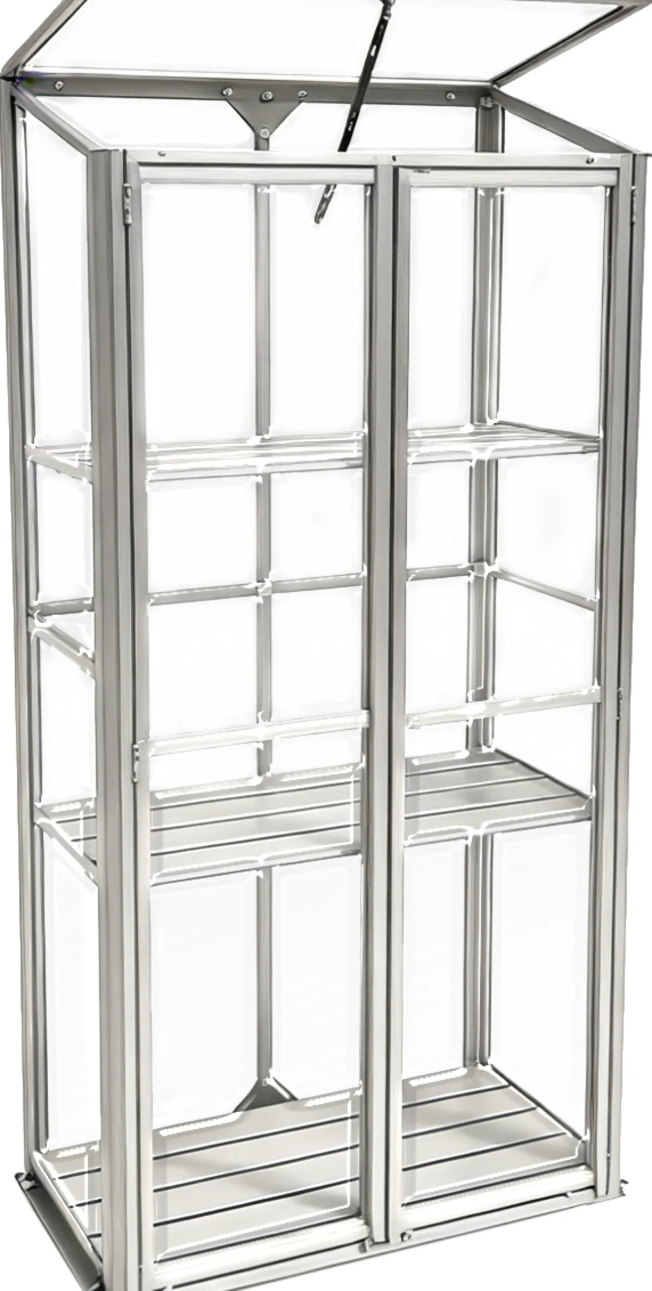 Moreland Minidrivhus poly sølv 77,6x41,5x151,1cm