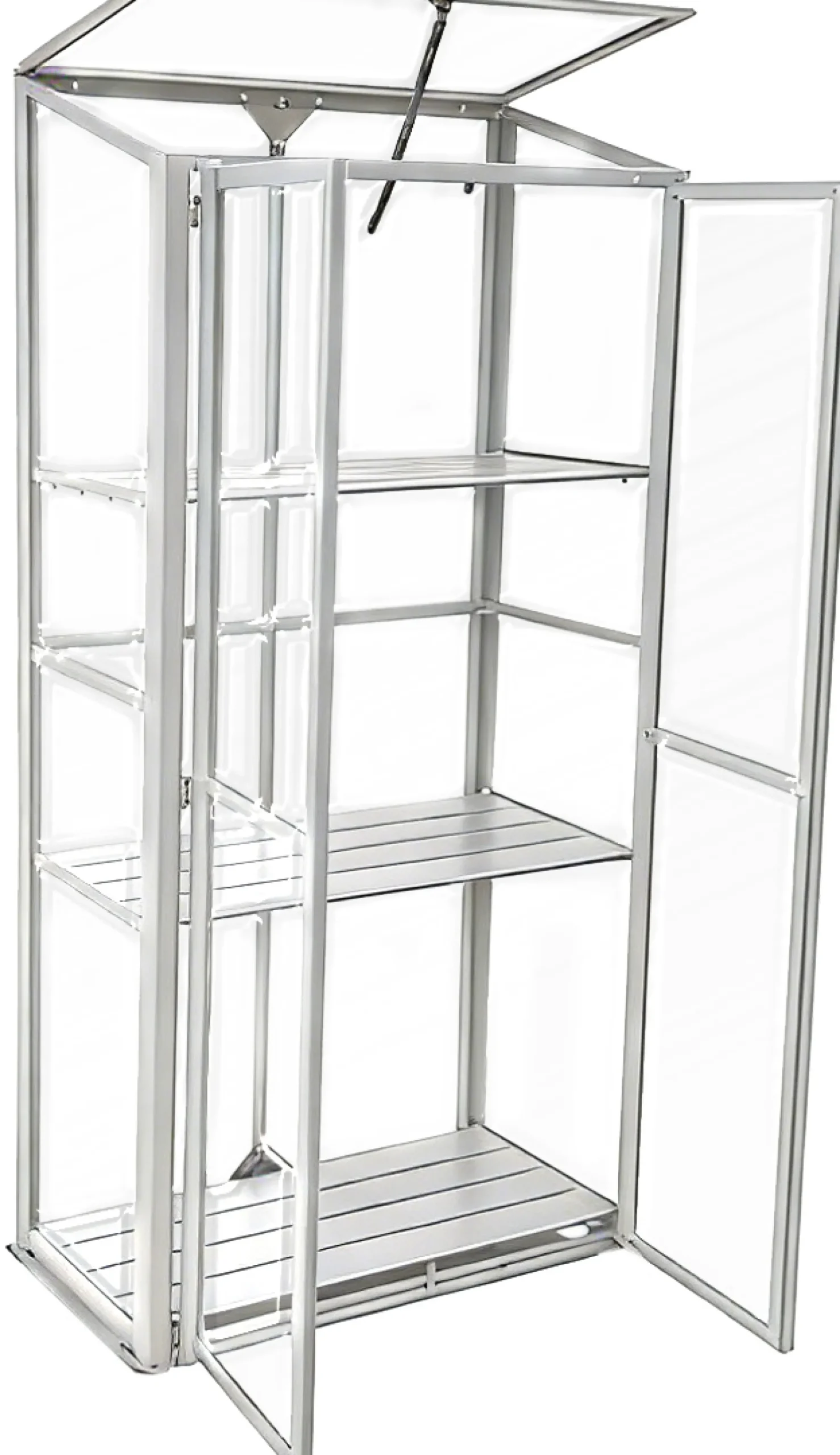 Moreland Minidrivhus poly sølv 77,6x41,5x151,1cm