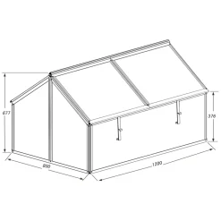 Moreland Minidrivhus sølv 120x80x67cm