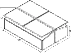 Moreland Minidrivhus sort 120x80x37cm