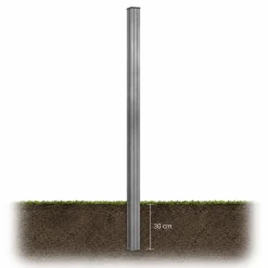 Workmann Nedgravningsstolpe 1 stk antracitgrå 120cm komposithegn