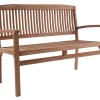 Moreland Nina bænk i kerne teaktræ 120x54x88cm
