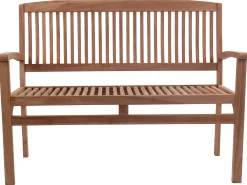Moreland Nina bænk i kerne teaktræ 120x54x88cm