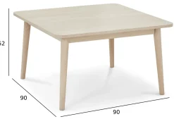 Furnhouse Nyborg eg hvidolieret 90x90cm