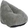 Homeville Oval sækkestol fløjl beige
