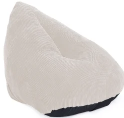 Homeville Oval sækkestol fløjl creme