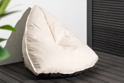 Homeville Oval sækkestol stof creme