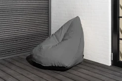 Homeville Oval sækkestol stof grå