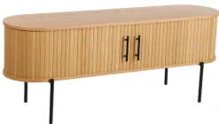 Homeville Palma jalousiskab 138x40x53,5cm eg natur/sort