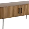 Homeville Palma jalousiskab 138x40x53,5cm eg smoked/sort