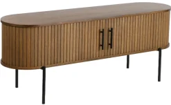 Homeville Palma jalousiskab 138x40x53,5cm eg smoked/sort