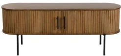 Homeville Palma jalousiskab 138x40x53,5cm eg smoked/sort