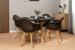 Homeville Palmi 120x120x75cm eg sort/natur