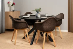 Homeville Palmi 120x120x75cm eg sort/sort