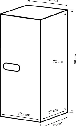 Workmann Pengeskab sort 80x45x40,5cm