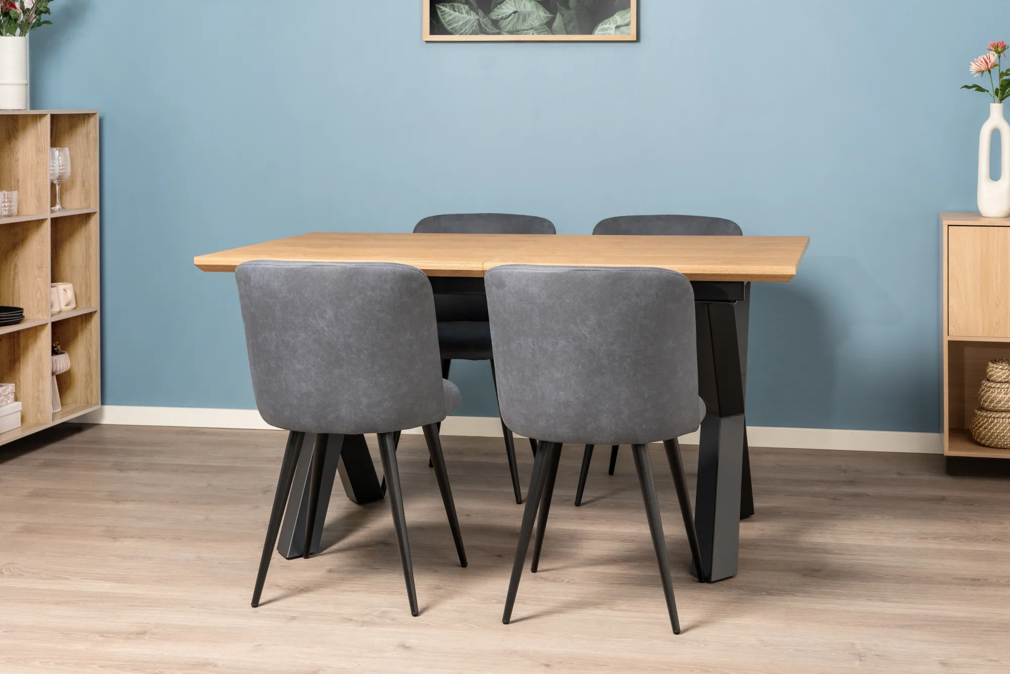 Homeville Pisa 185x90x75cm eg natur/sort