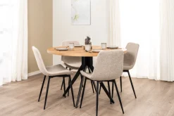Homeville Portofino sildeben med skråben 120x120x75cm hvidolieret/sort
