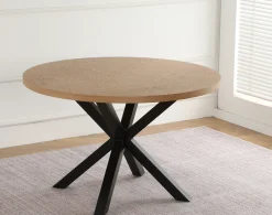 Homeville Portofino sildeben med stjernestel 120x120x75cm hvidolieret/sort