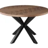 Homeville Portofino sildeben med stjernestel 120x120x75cm mørkebrun