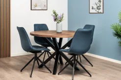 Homeville Portofino sildeben med stjernestel 120x120x75cm mørkebrun